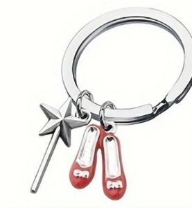 WICKED THEATER WIZARD OF OZ DOROTHY RUBY SLIPPERS WITH WAND Earrings